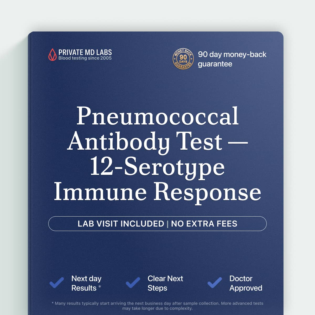 Immune function test measuring pneumococcal antibody response across 12 serotypes