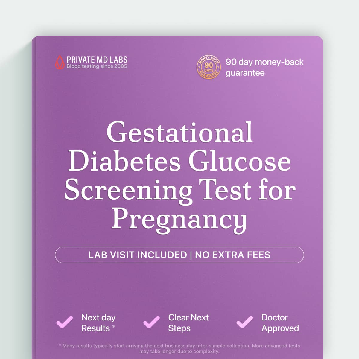 Gestational glucose screening test for pregnant women checking blood sugar levels