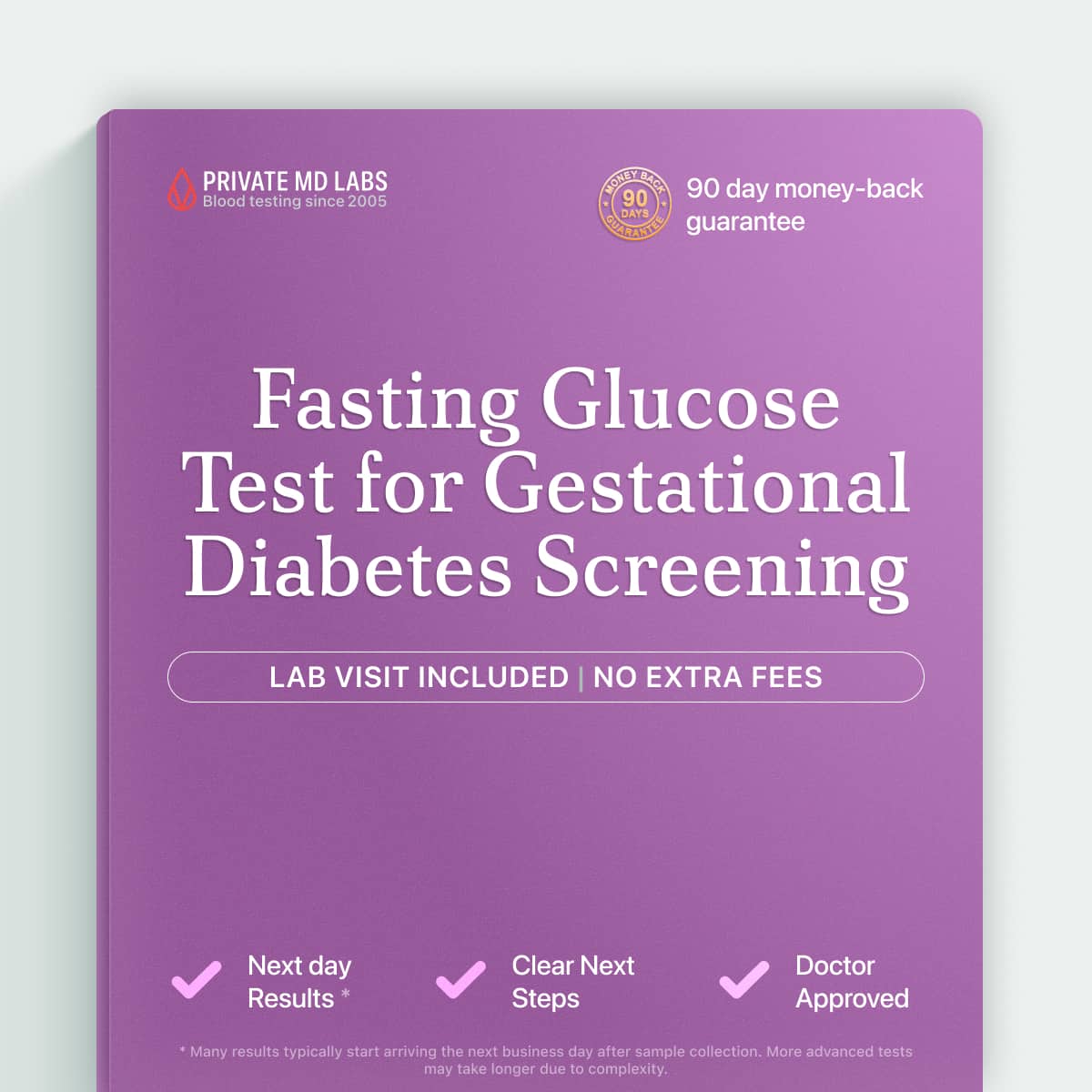 Fasting glucose test for pregnant women screening for gestational diabetes risk
