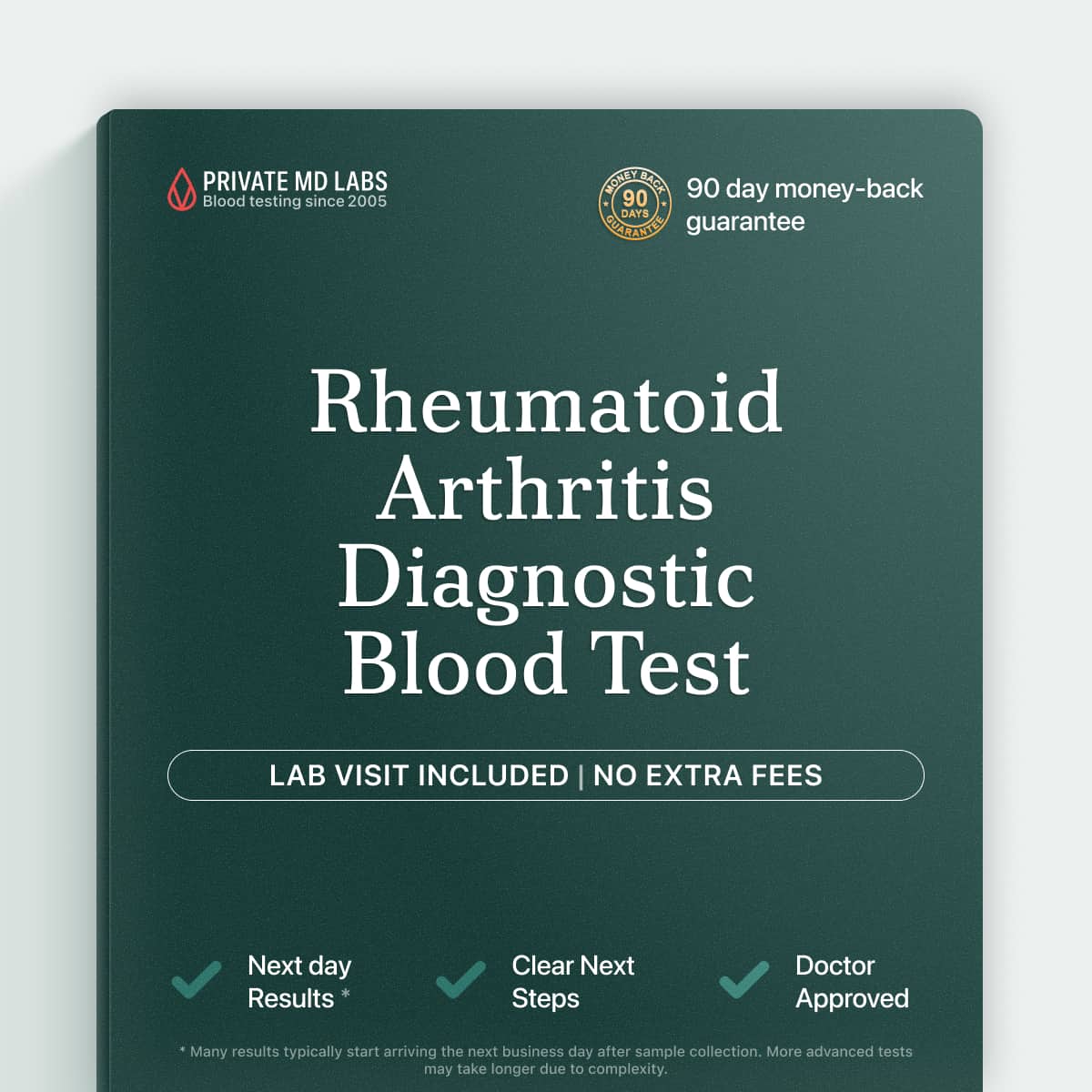 Diagnostic panel for adults with joint pain, swelling, or suspected rheumatoid arthritis