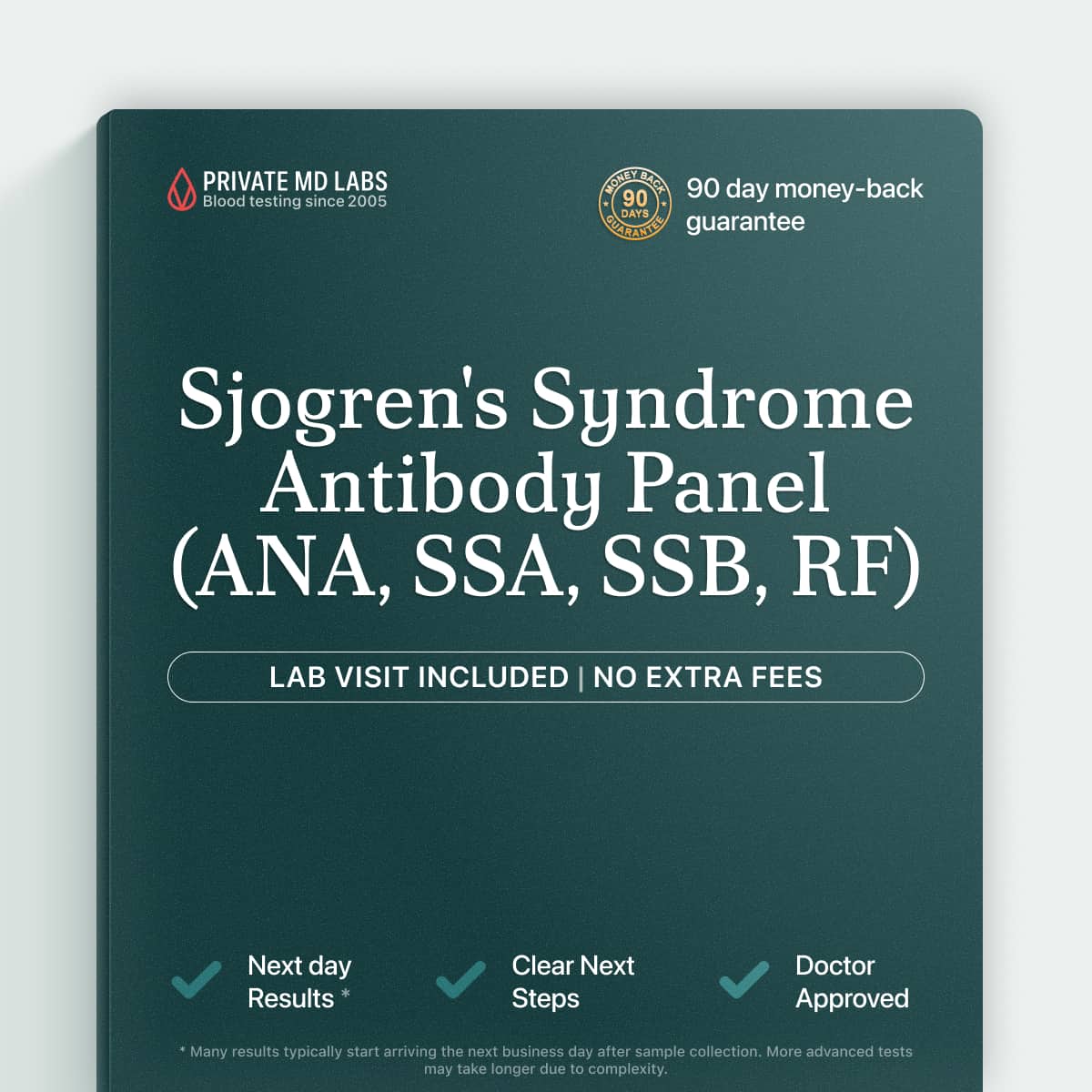 Autoimmune ANA and Sjogren's antibody panel for diagnosing joint pain and dryness