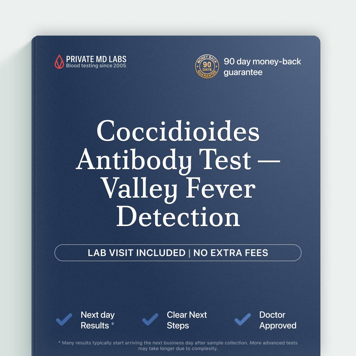 Coccidioides antibody test for diagnosing Valley Fever infection symptoms