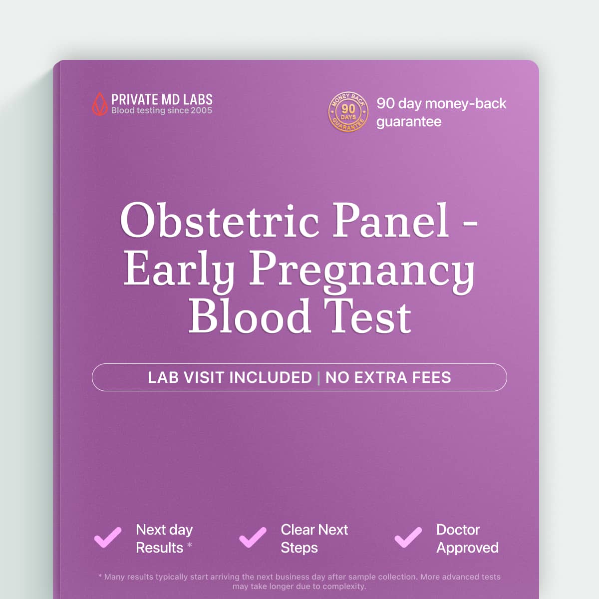 Obstetric panel for pregnant women needing routine prenatal blood screening tests