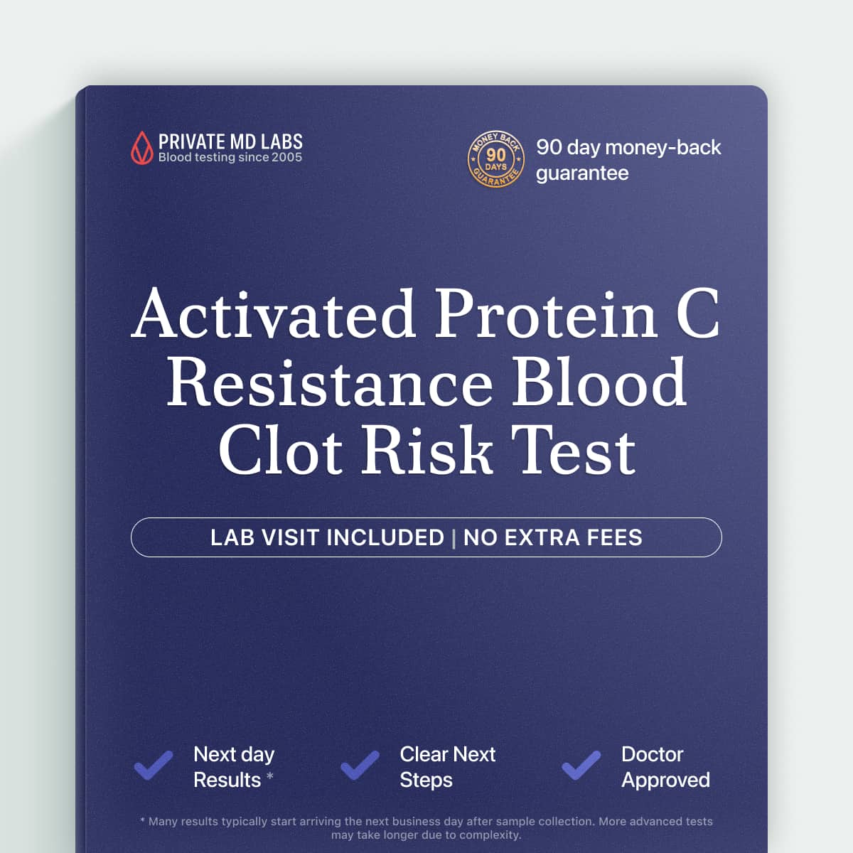Clotting risk test for people with family history of blood clots or DVT