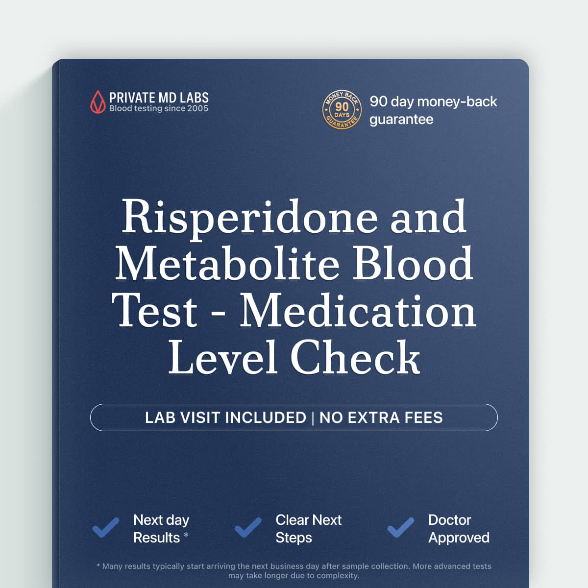 Risperidone drug level blood test for patients monitoring antipsychotic medication therapy