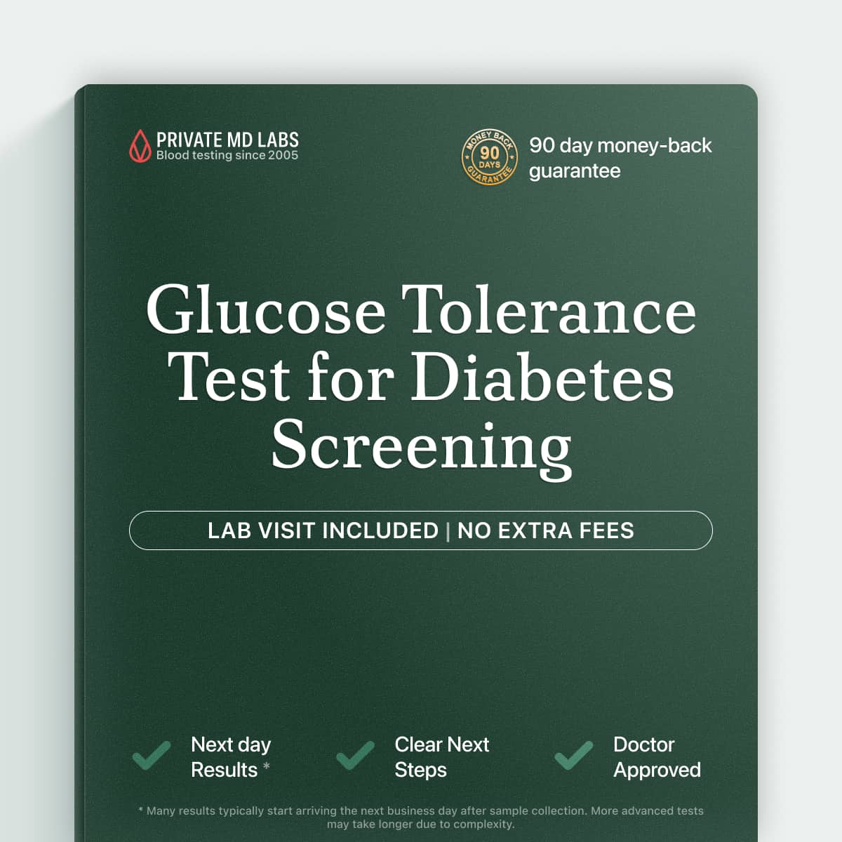 Glucose tolerance test for diagnosing diabetes through blood sugar response