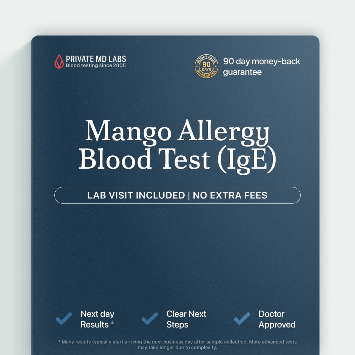Mango allergy IgE blood test for food sensitivity and allergic reaction symptoms