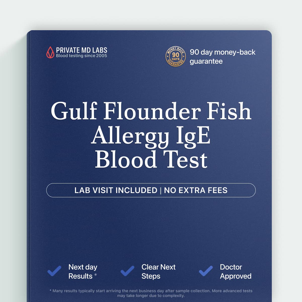 Food allergy test for gulf flounder sensitivity in people with seafood reactions