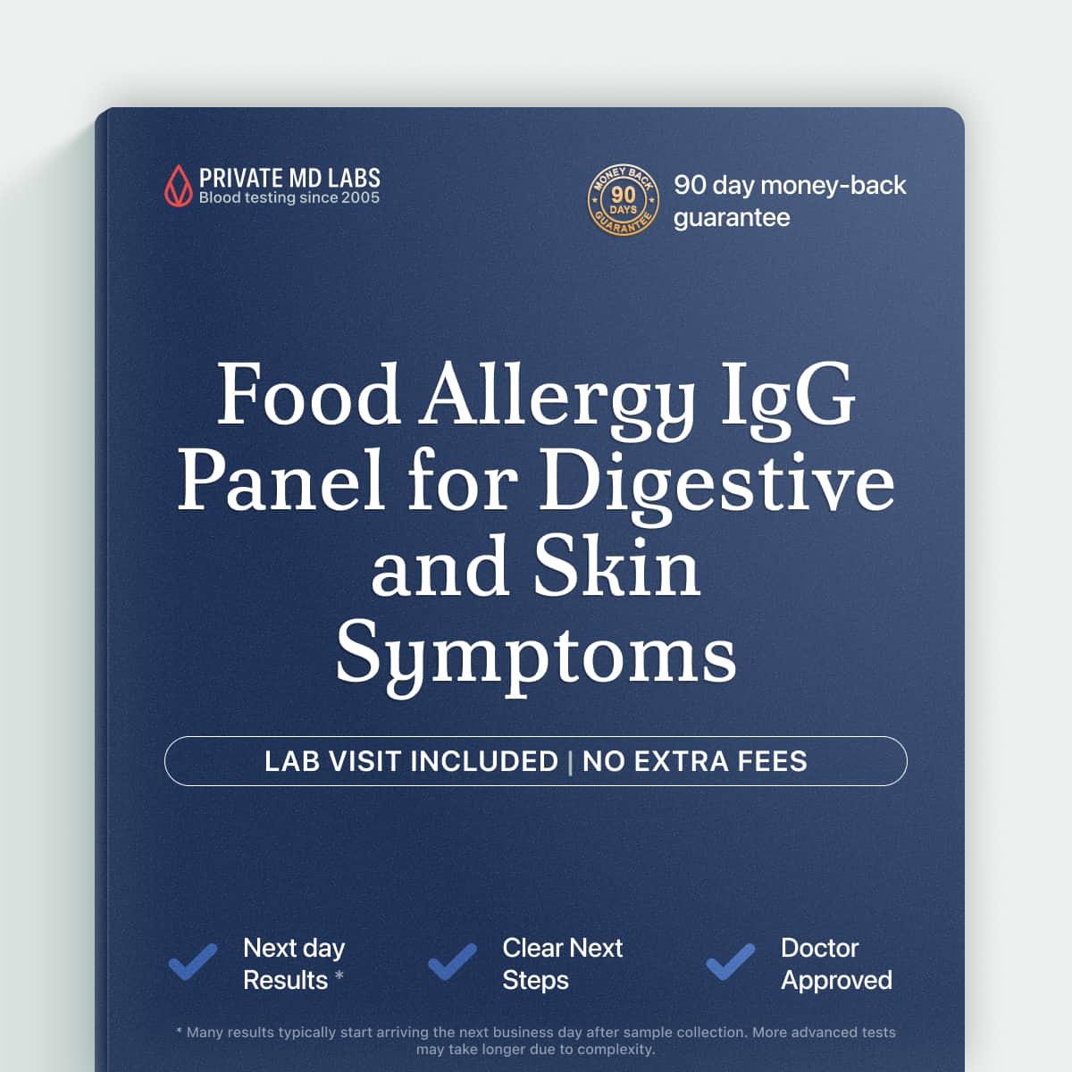 Food allergy IgG panel for identifying diet-related bloating, fatigue, and digestive issues