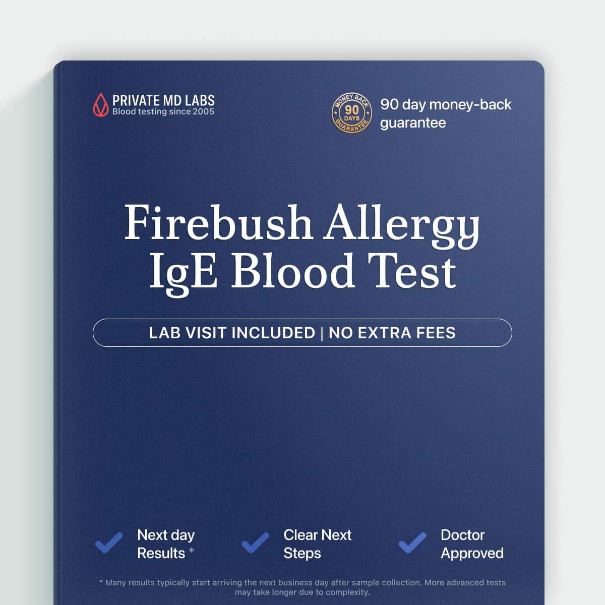 Firebush IgE allergy blood test for detecting sensitization to firebush pollen