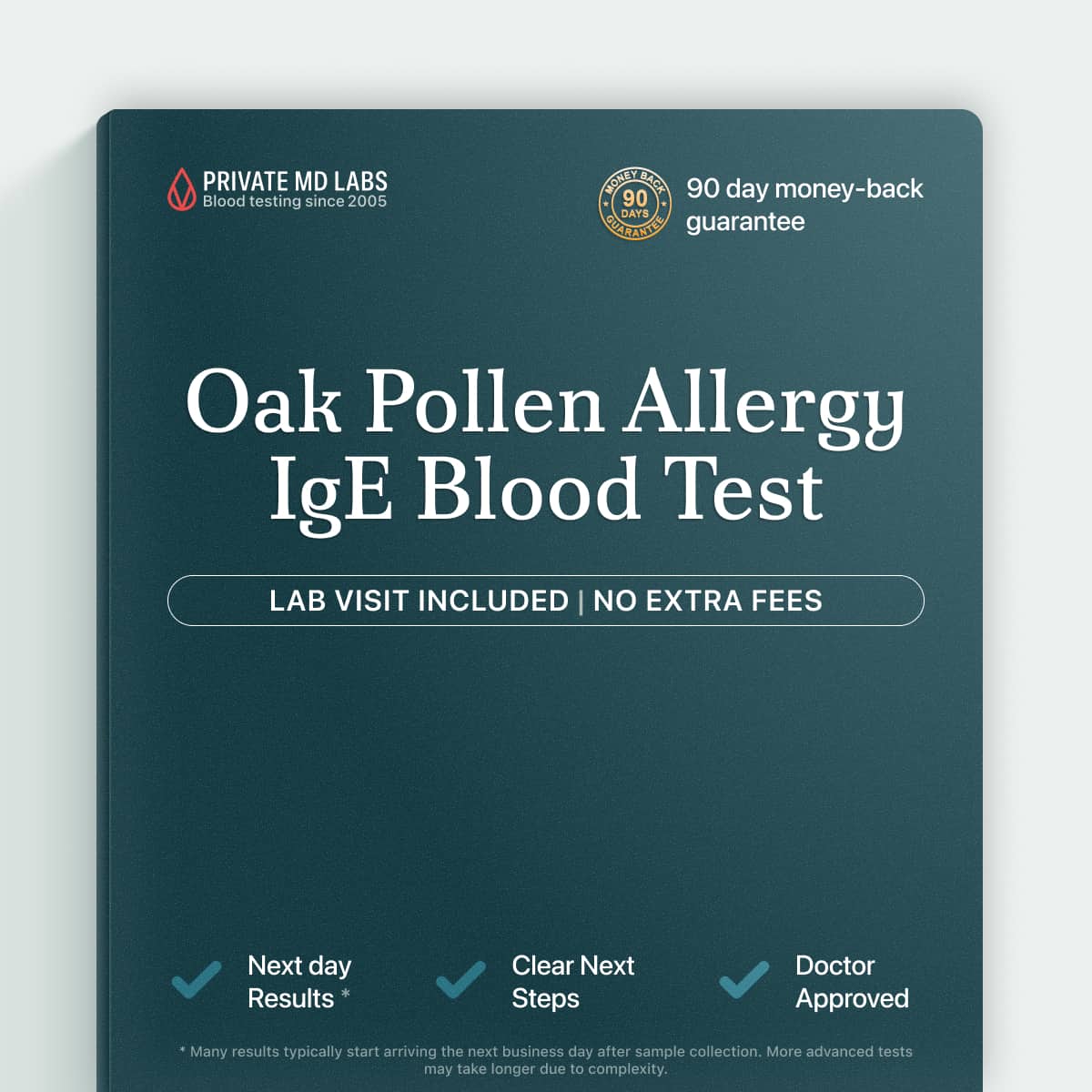 Oak allergen IgE blood test for people with seasonal tree pollen allergy symptoms