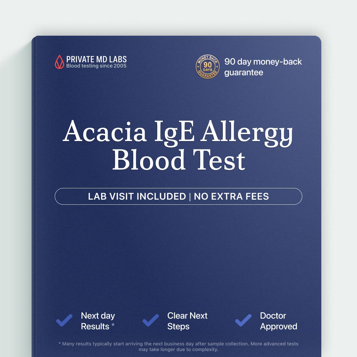 Acacia IgE allergy blood test for people with suspected food or plant sensitivities