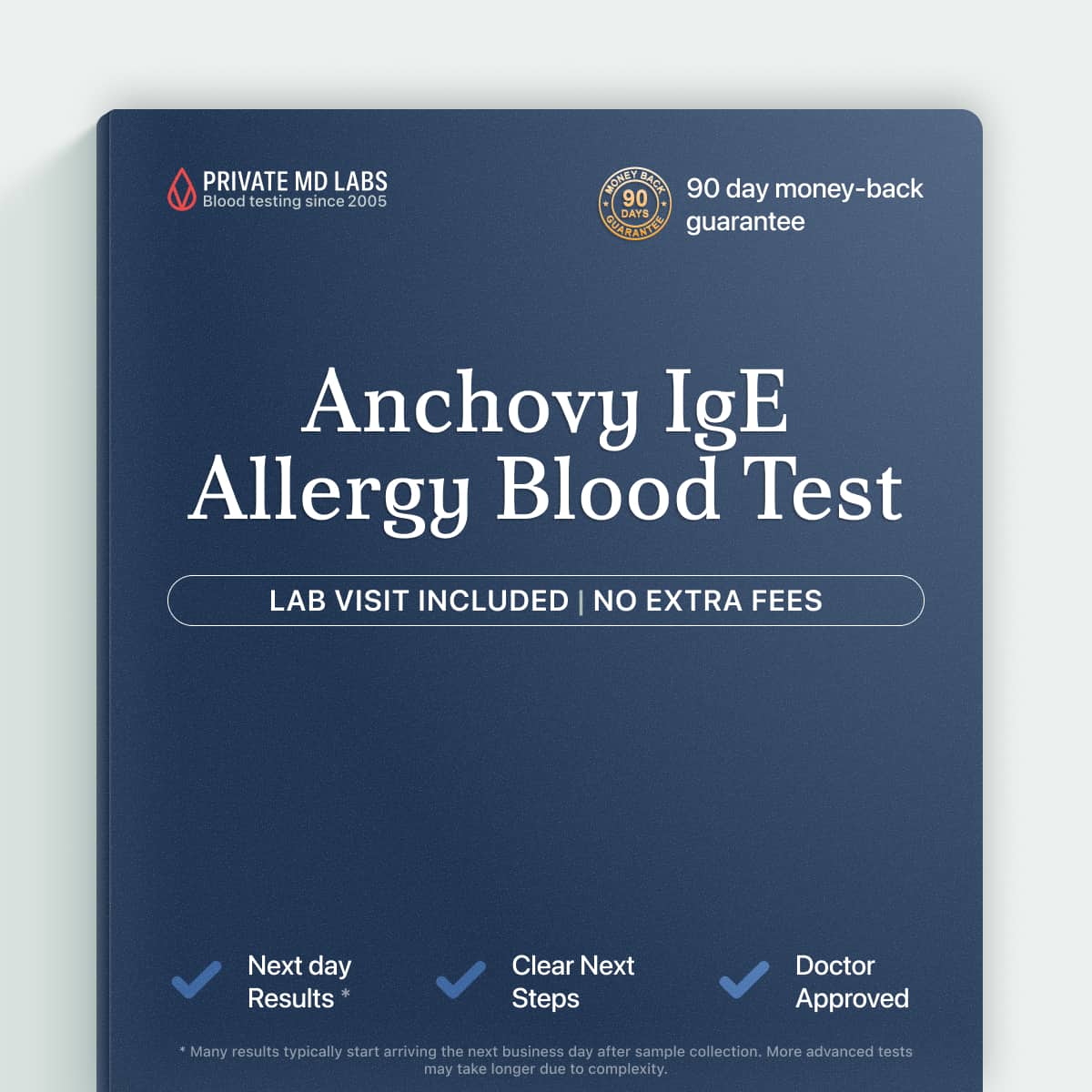 Anchovy IgE allergy test for people with suspected fish or seafood sensitivity