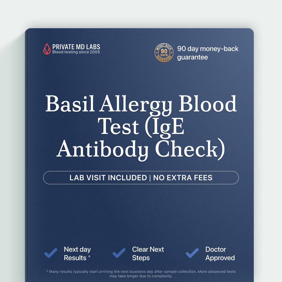 Basil IgE allergy test for people with reactions to basil or spice-containing foods