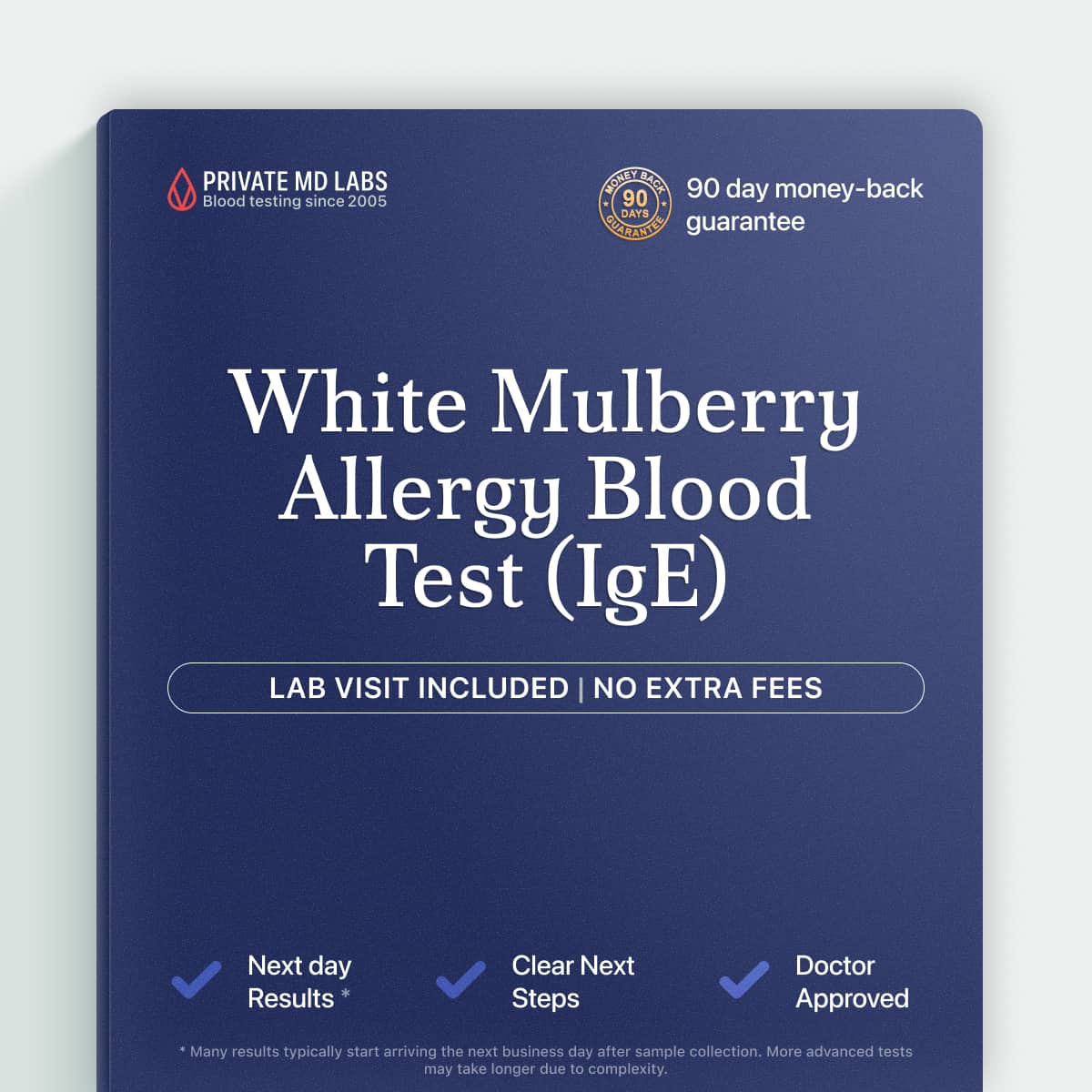 Allergy test for white mulberry IgE sensitivity in food-related reactions