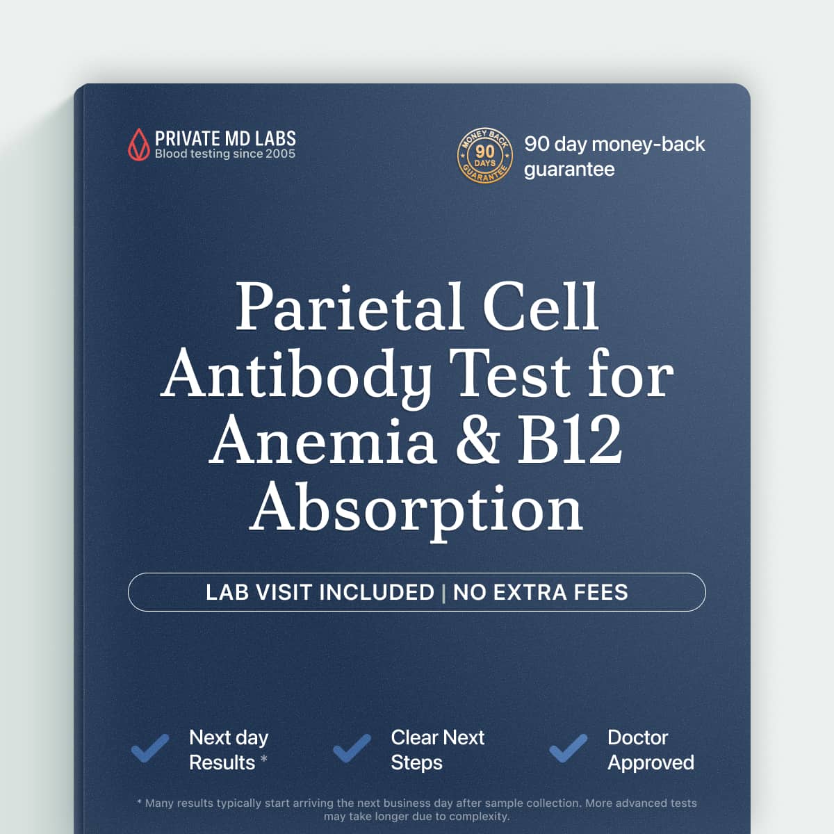 Parietal cell antibody test for anemia, digestion, and vitamin B12 absorption concerns
