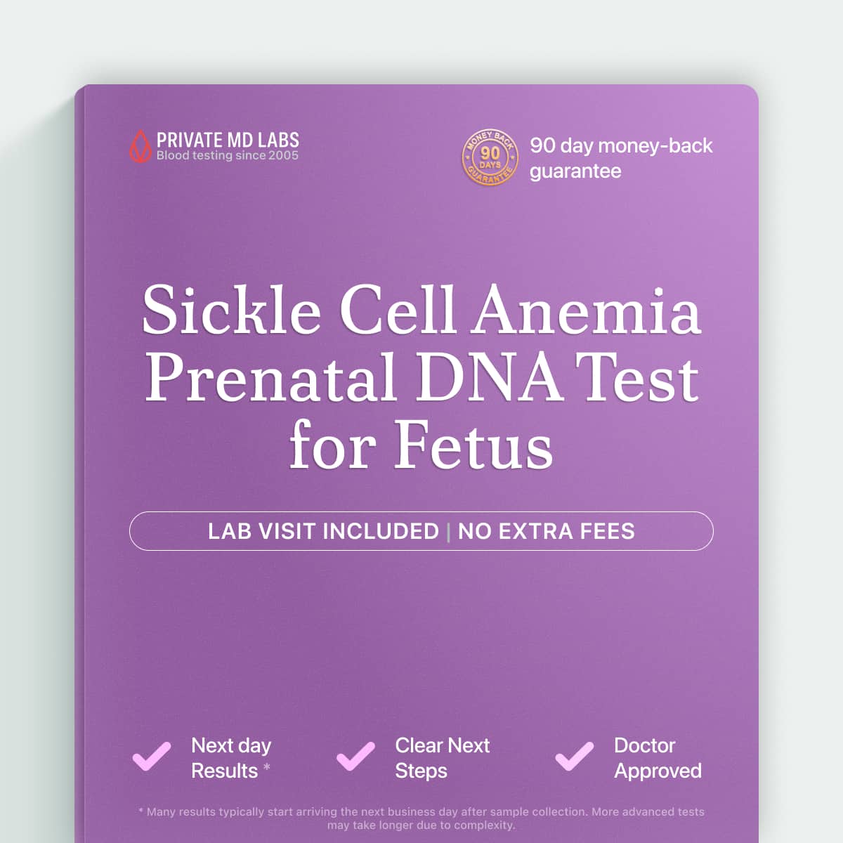 Prenatal DNA test for detecting sickle cell hemoglobin traits in a fetus