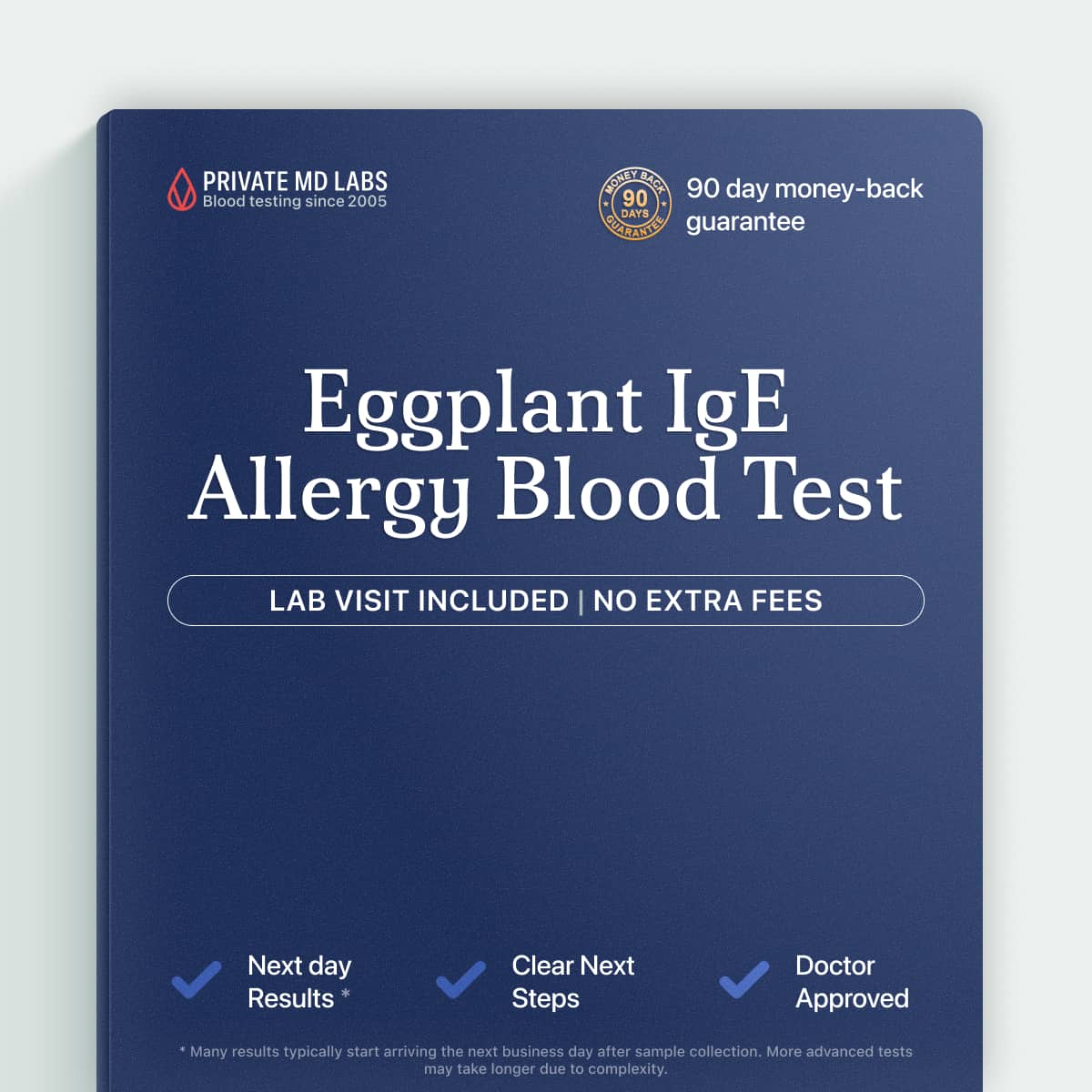Eggplant IgE allergy blood test for identifying food sensitivity symptoms