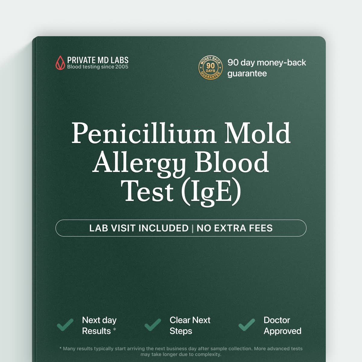 Penicillium mold allergy IgE blood test for respiratory or skin allergy symptoms