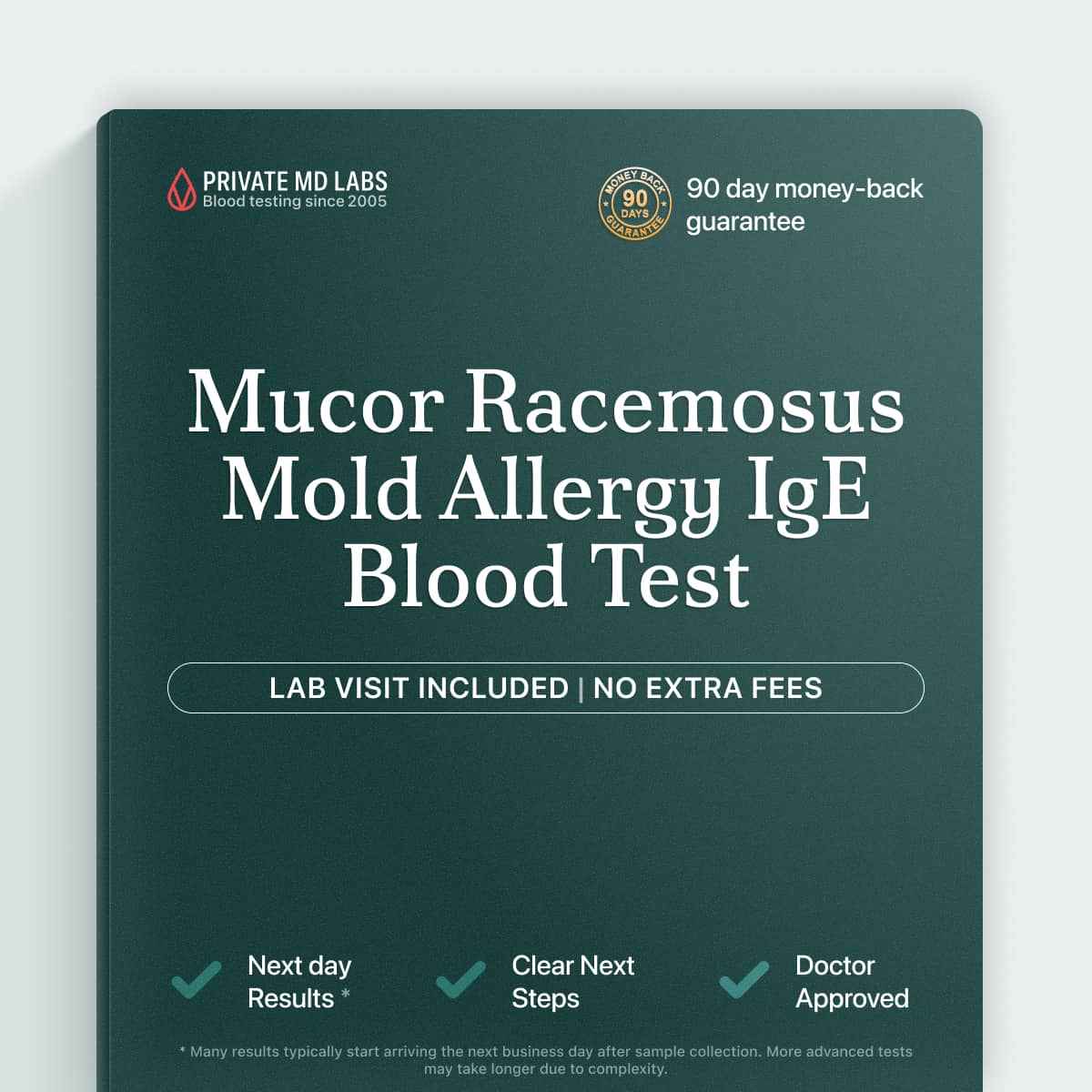Mold allergy IgE blood test for Mucor racemosus mold sensitivity symptoms