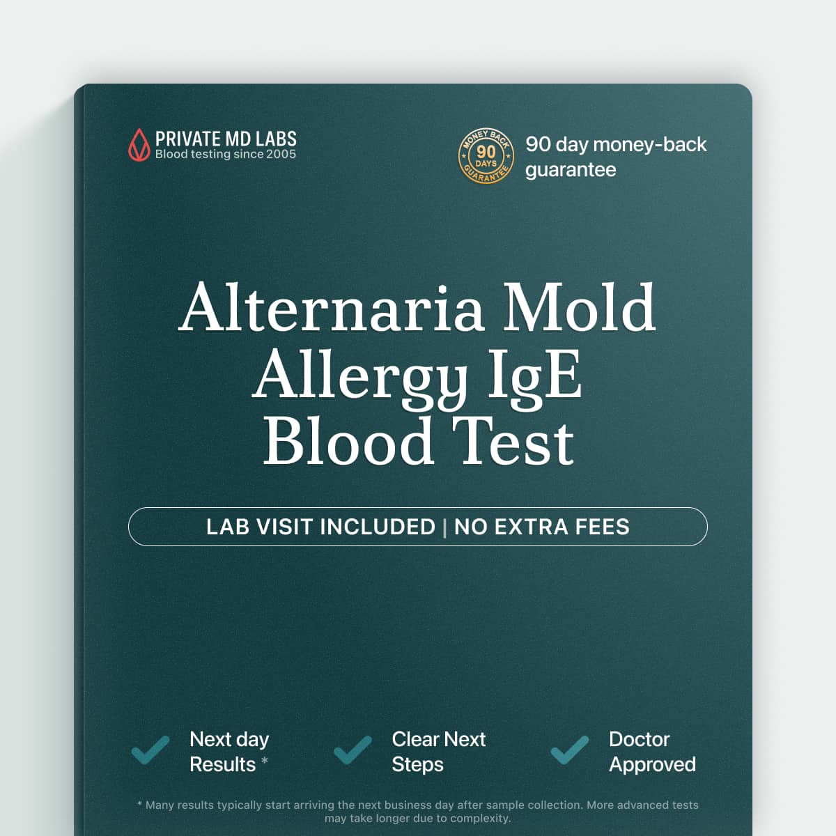 Allergy blood test detecting Alternaria mold sensitization for respiratory symptoms