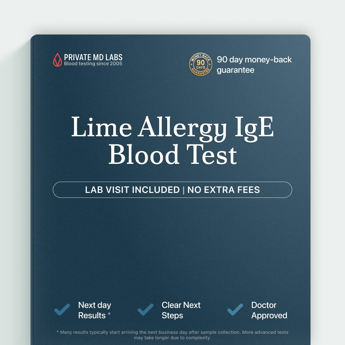 Lime IgE allergy test for people with suspected citrus food sensitivity reactions