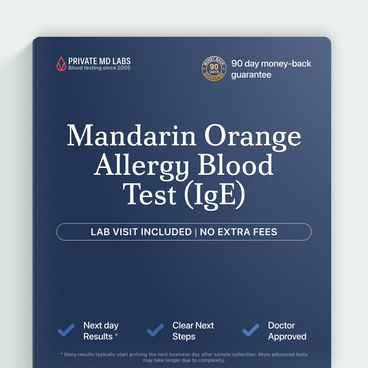 Mandarin IgE allergy test for people with reactions after eating citrus fruit