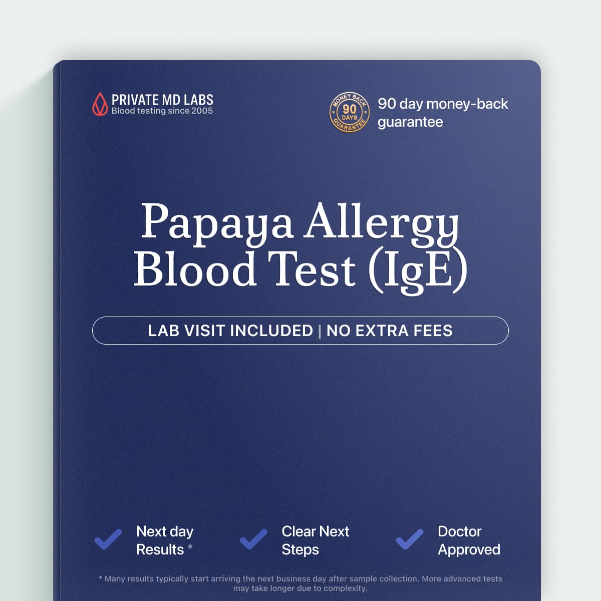 Papaya IgE allergy test for people with reactions after eating papaya