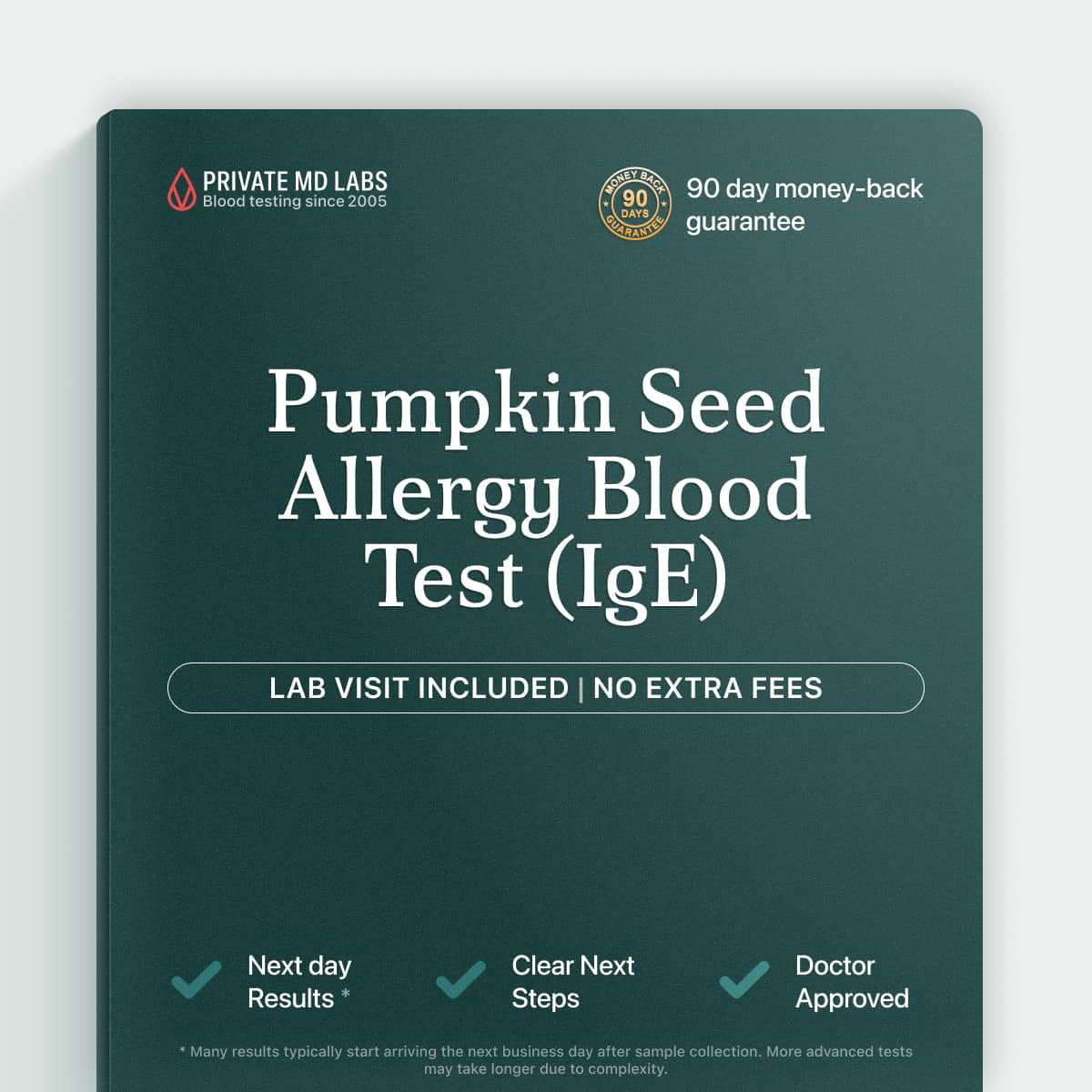 Pumpkin seed IgE allergy test for people with food-related allergic reactions