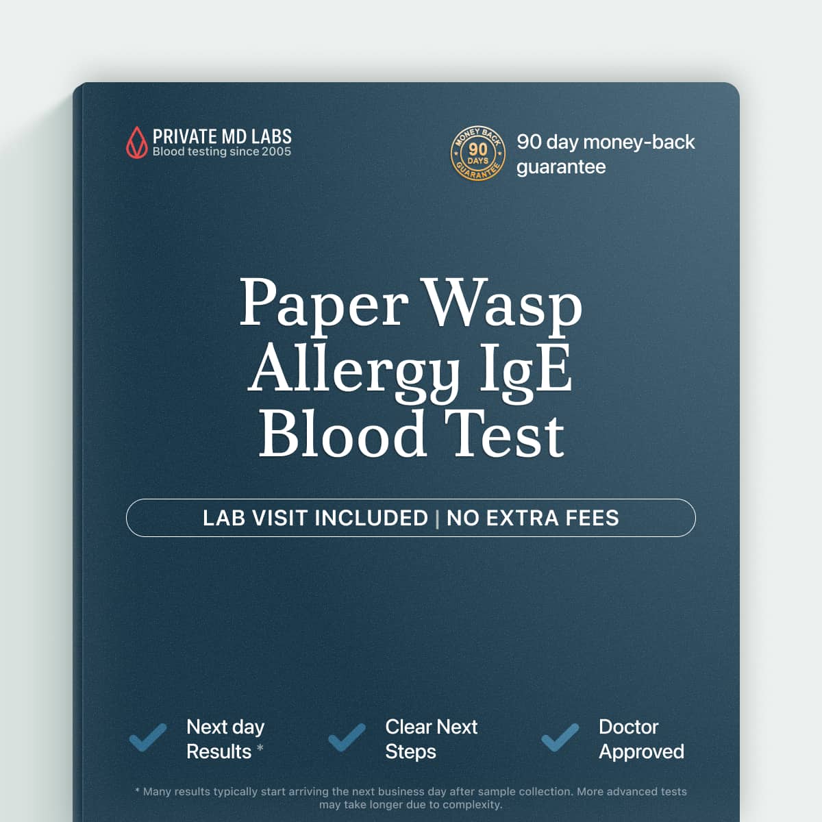 Paper Wasp IgE allergy blood test for detecting insect sting sensitization