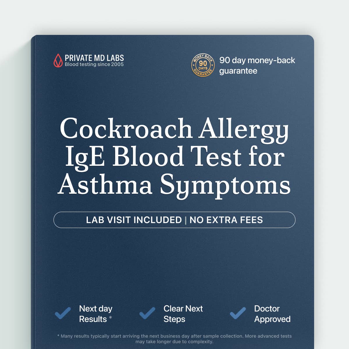 Cockroach allergen IgE blood test for diagnosing asthma and allergy triggers