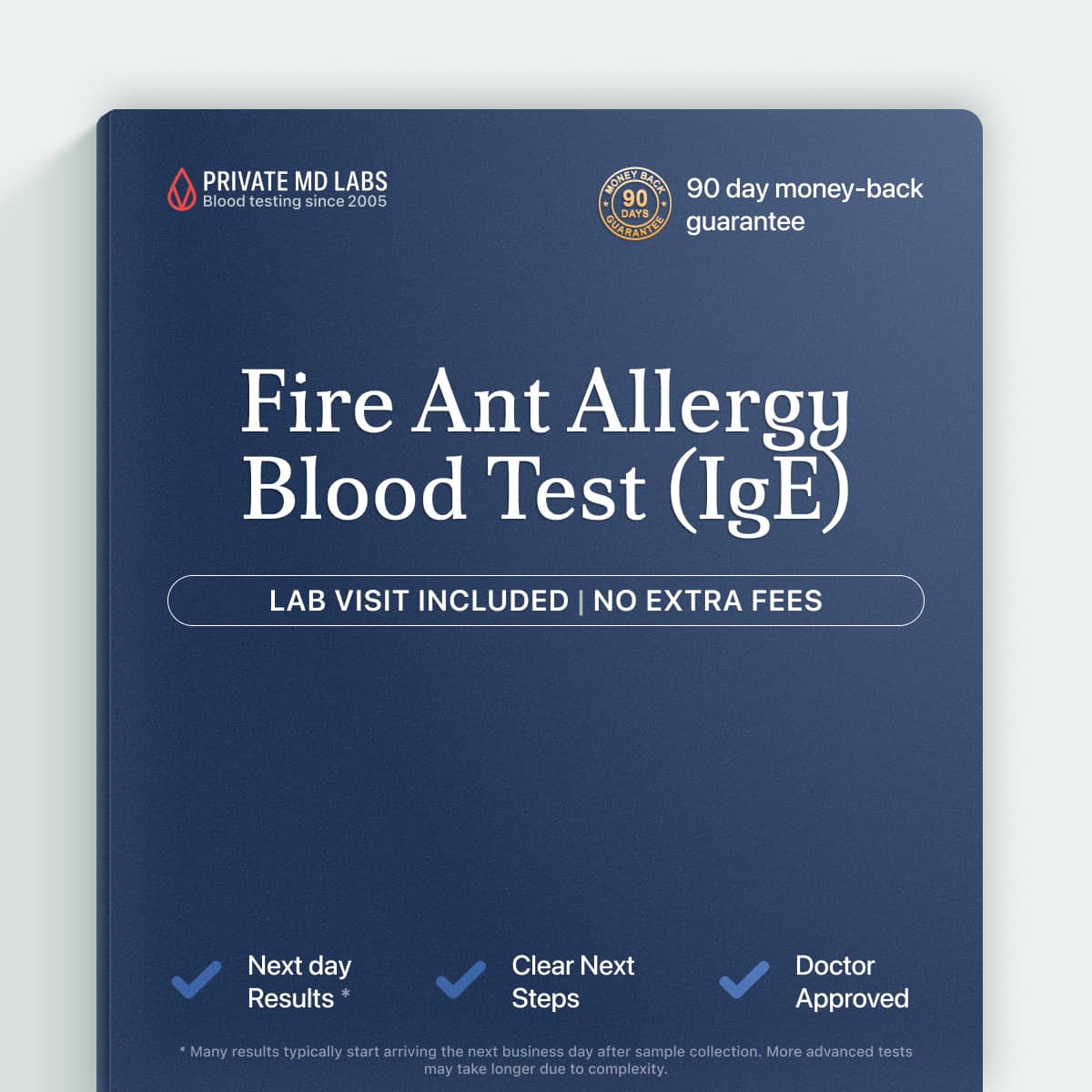 Fire Ant IgE allergy blood test for detecting fire ant sting sensitization
