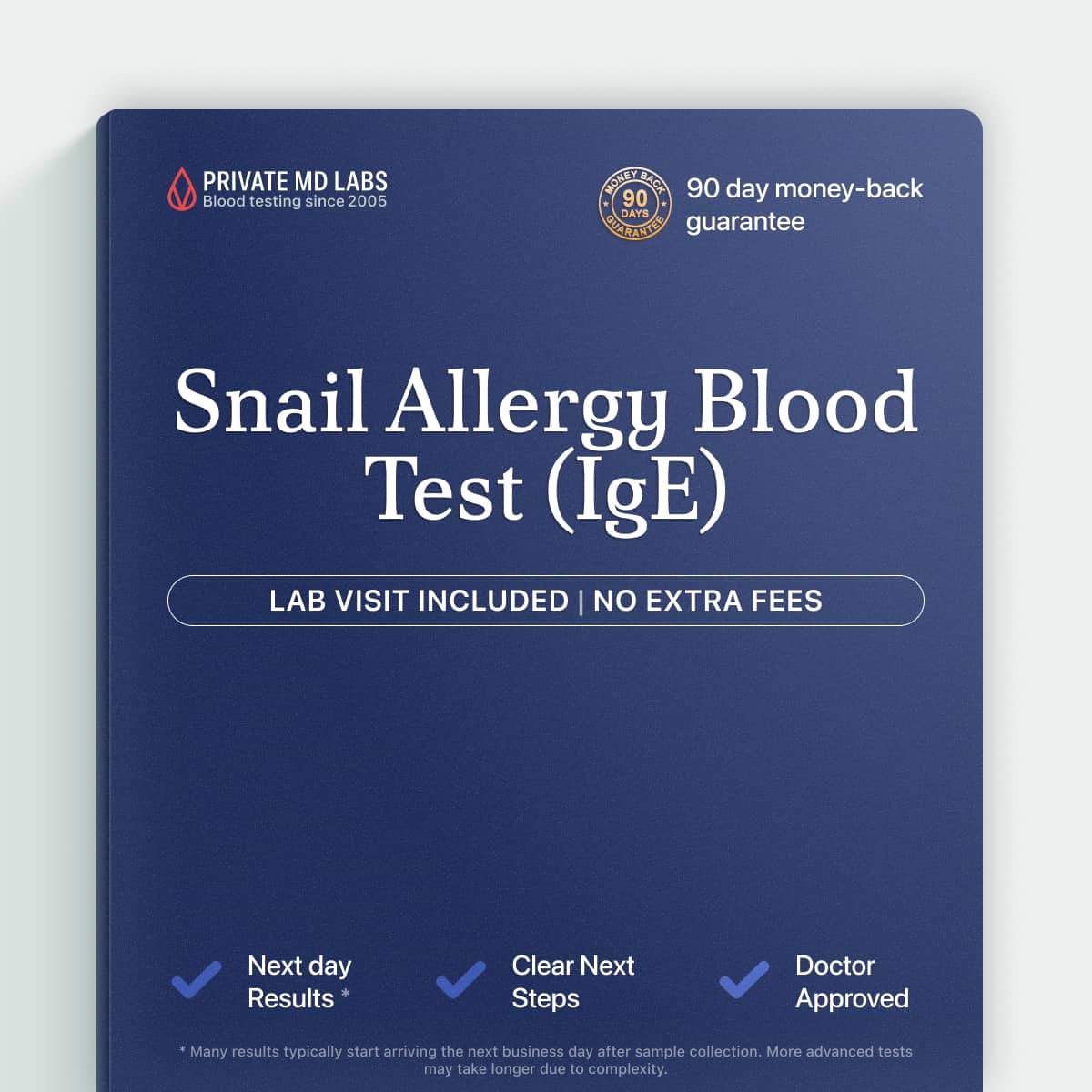 Snail IgE allergy blood test for detecting snail food allergy sensitization