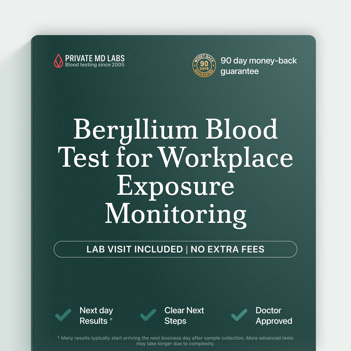 Beryllium blood test for workers monitoring occupational metal exposure levels
