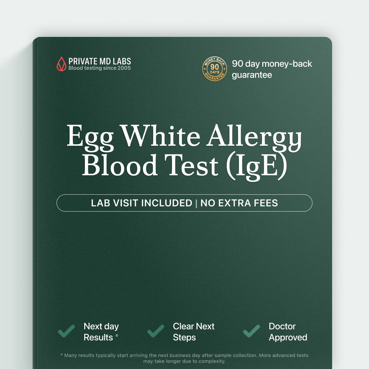 Egg white IgE allergy test for people with suspected food sensitivities