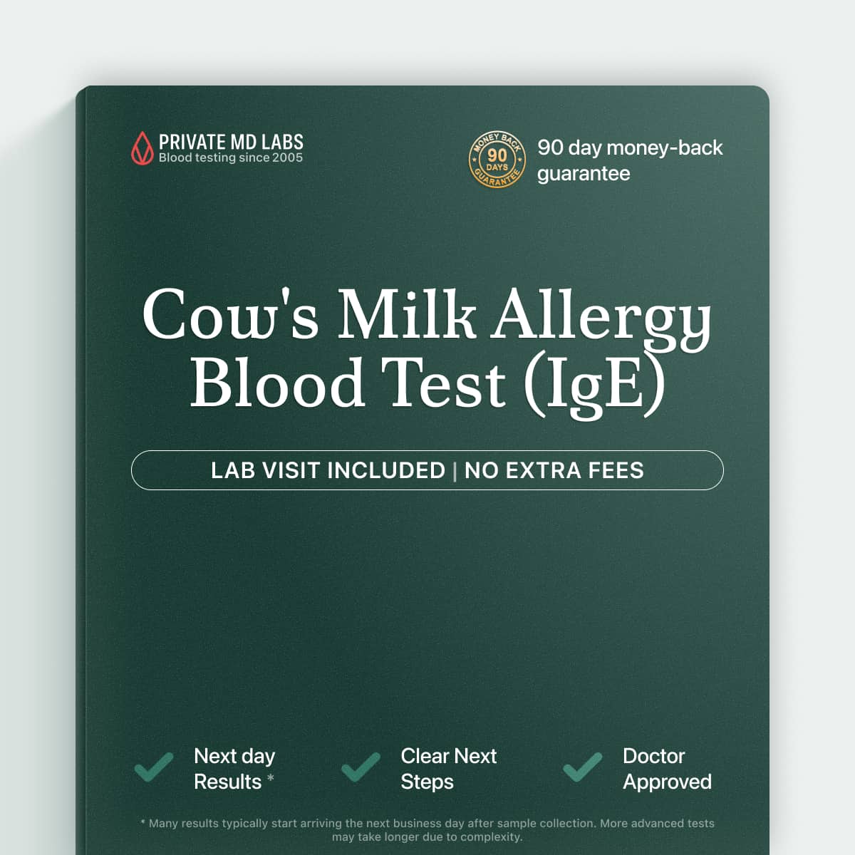 Cow's milk IgE allergy test for people with suspected dairy sensitivity symptoms