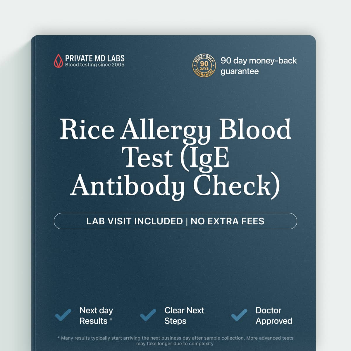 Rice IgE allergy test for people with reactions after eating rice-based foods