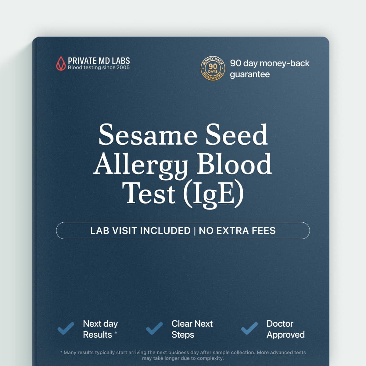 Sesame seed IgE allergy test for people with reactions to sesame-containing foods