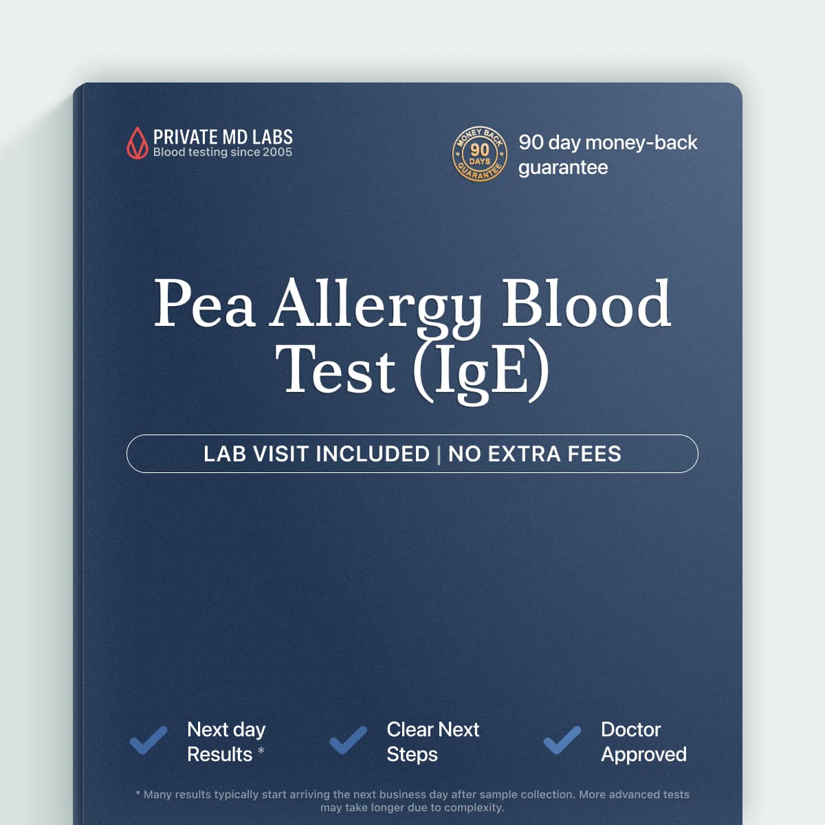 Pea IgE allergy test for people with food reactions to legumes or peas