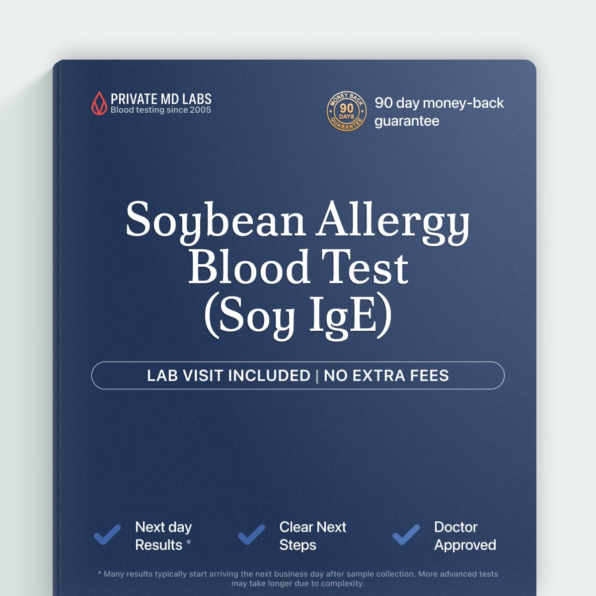 Soybean IgE allergy test for people with reactions to soy-containing foods