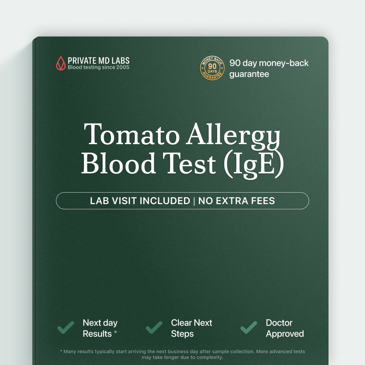 Tomato IgE allergy test for people with food reactions after eating tomatoes