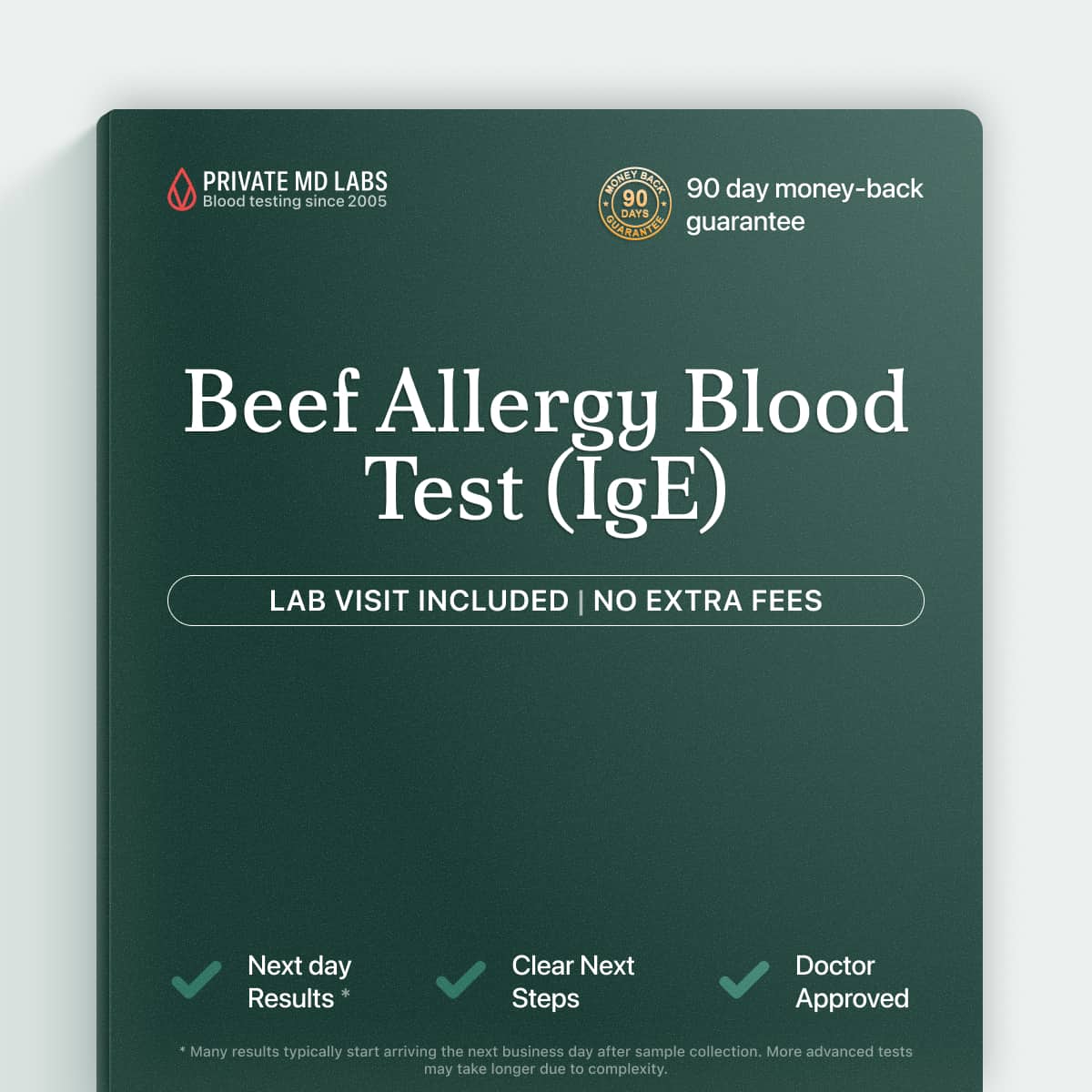 Beef IgE allergy test for people with suspected food allergy reactions