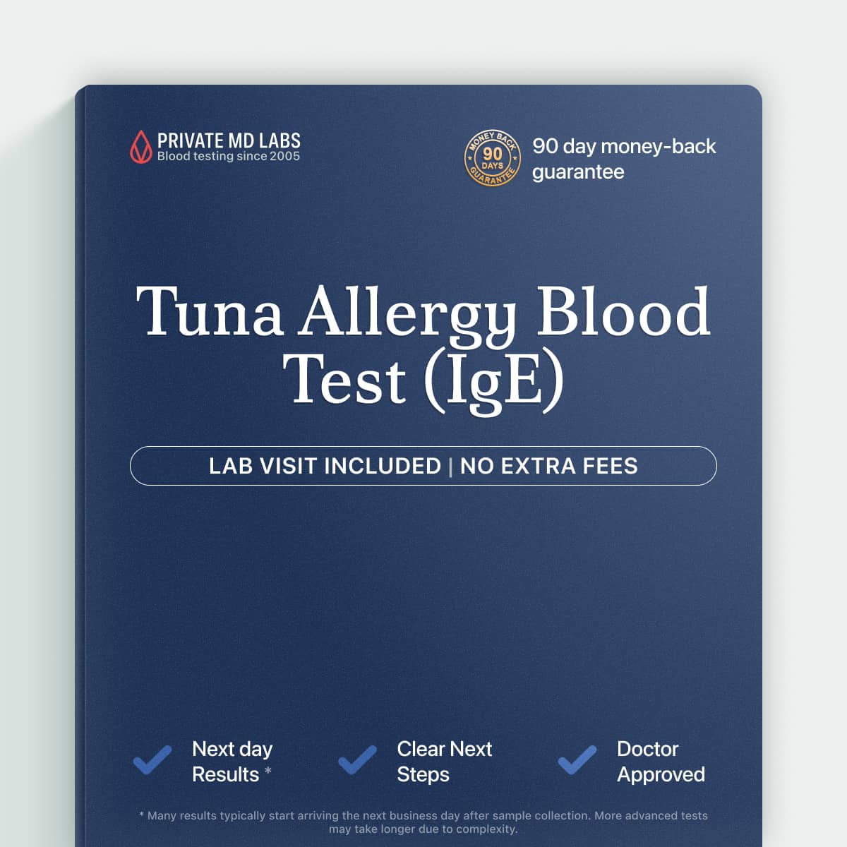 Tuna IgE allergy test for people with reactions after eating fish