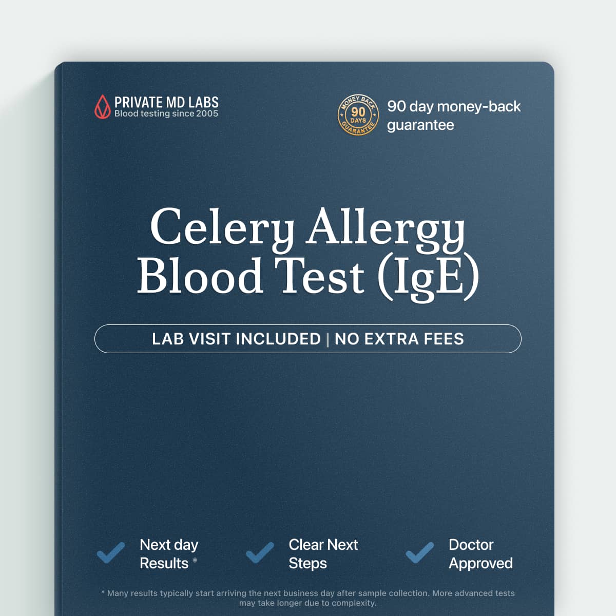 Celery IgE allergy test to identify food-related allergic reactions and sensitivities