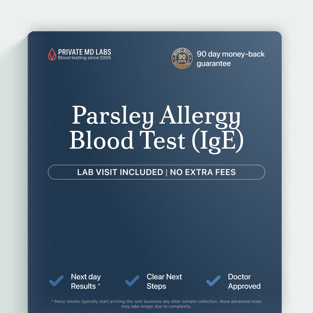 Parsley IgE allergy test for people with food reactions after eating herbs