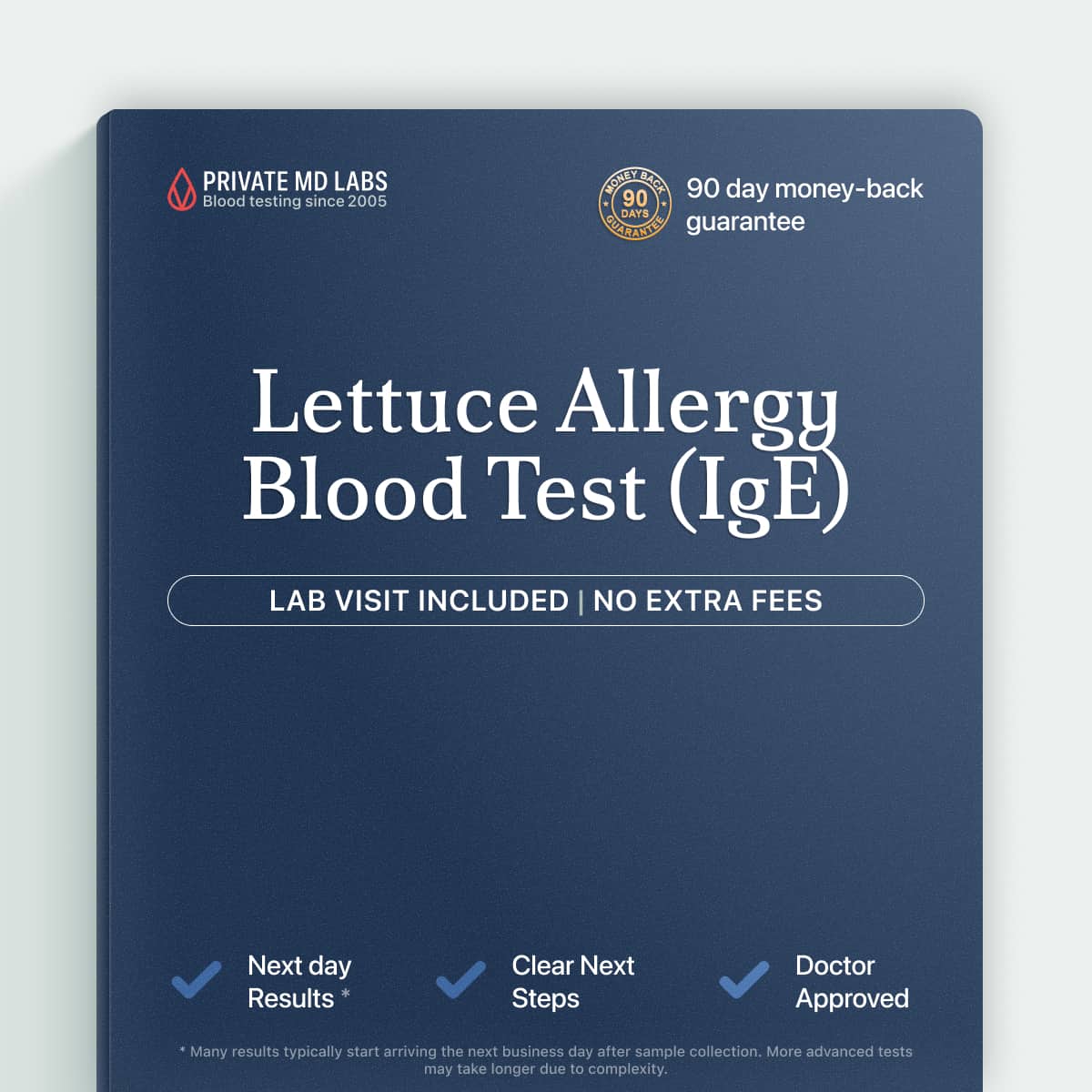 Lettuce IgE allergy test for people with food reactions after eating salads