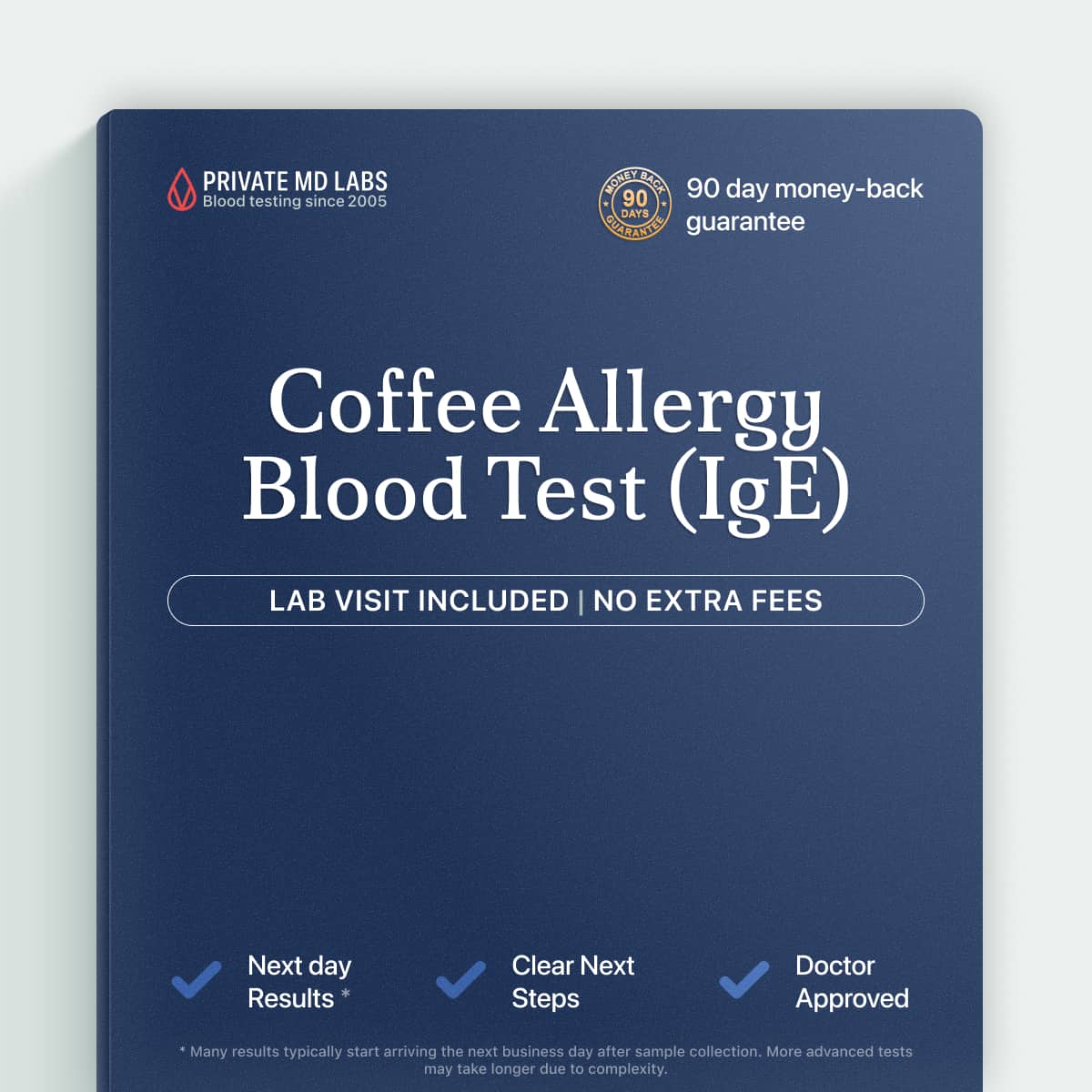 Coffee IgE allergy test for people with reactions after drinking coffee