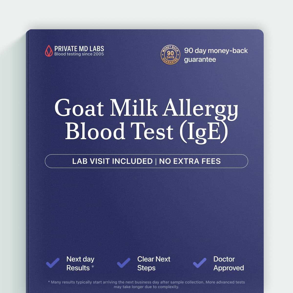 Goat milk IgE allergy test for people with dairy-related digestive or skin reactions