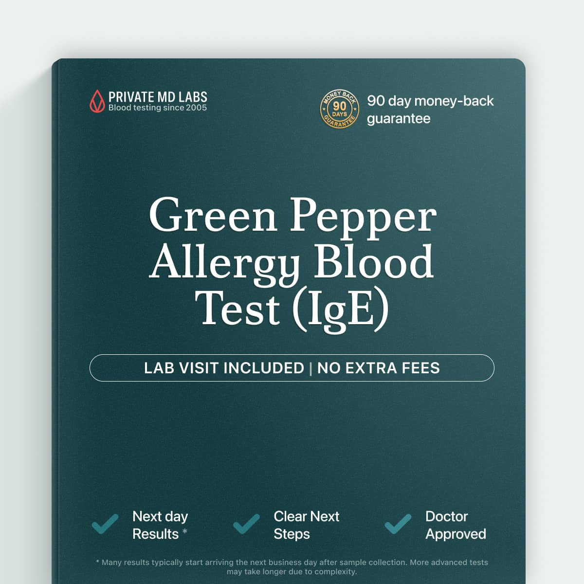 Green pepper IgE allergy test for food sensitivity and allergic reaction concerns
