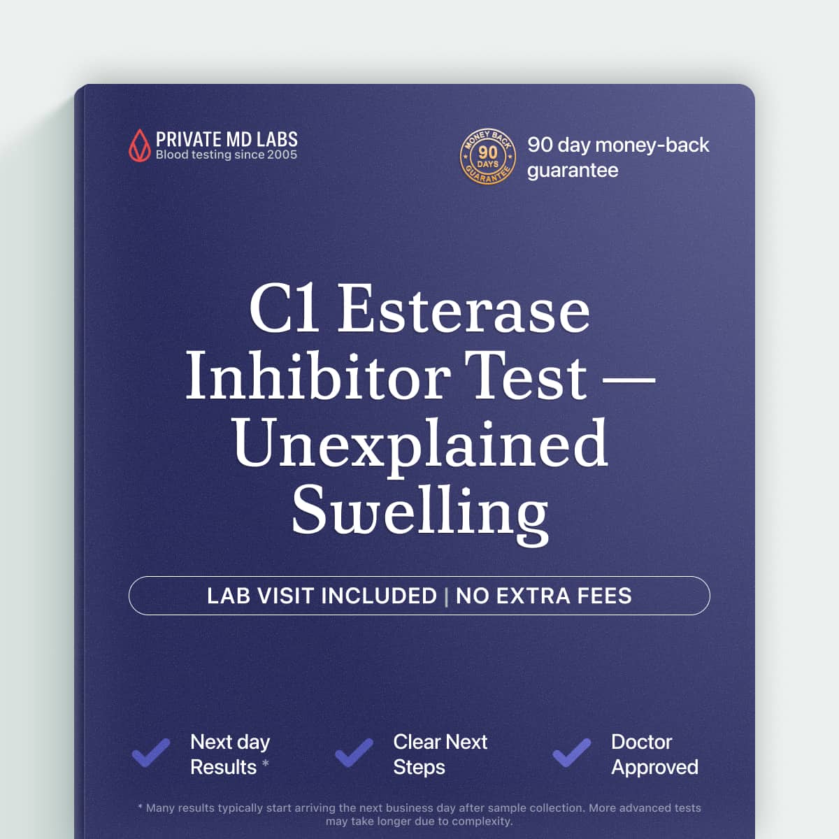 C1 esterase inhibitor test for individuals with recurring unexplained swelling episodes